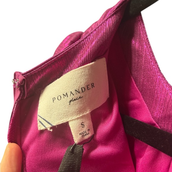 NEW Pomander Place by Tuckernuck NWT Pink Metallic Shimmer Angelina Maxi Dress S - Picture 7 of 8